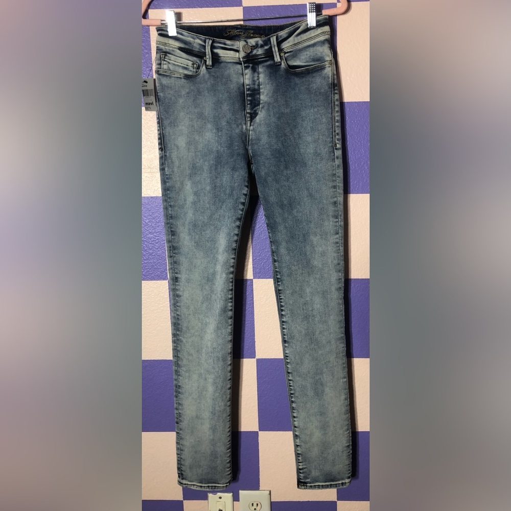 NWT Mavi Low Rise Trouser Alissa Jeans in Acid Wash Denim - Size 4 / 27